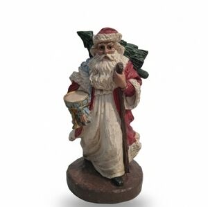 Vintage Olde World Resin Santa Figurine 8”H